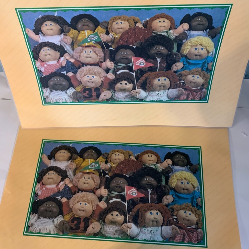 Cabbage Patch Set of 2 Reversible Laminated Place Mats